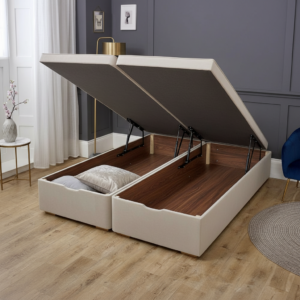 split ottoman divan bed base | dual gas lift | massive storage | paradise sleep